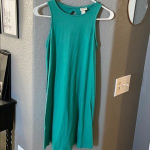 Solid Color Teal Shift Dress